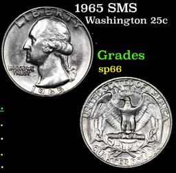 1965 SMS Washington Quarter 25c Grades sp66