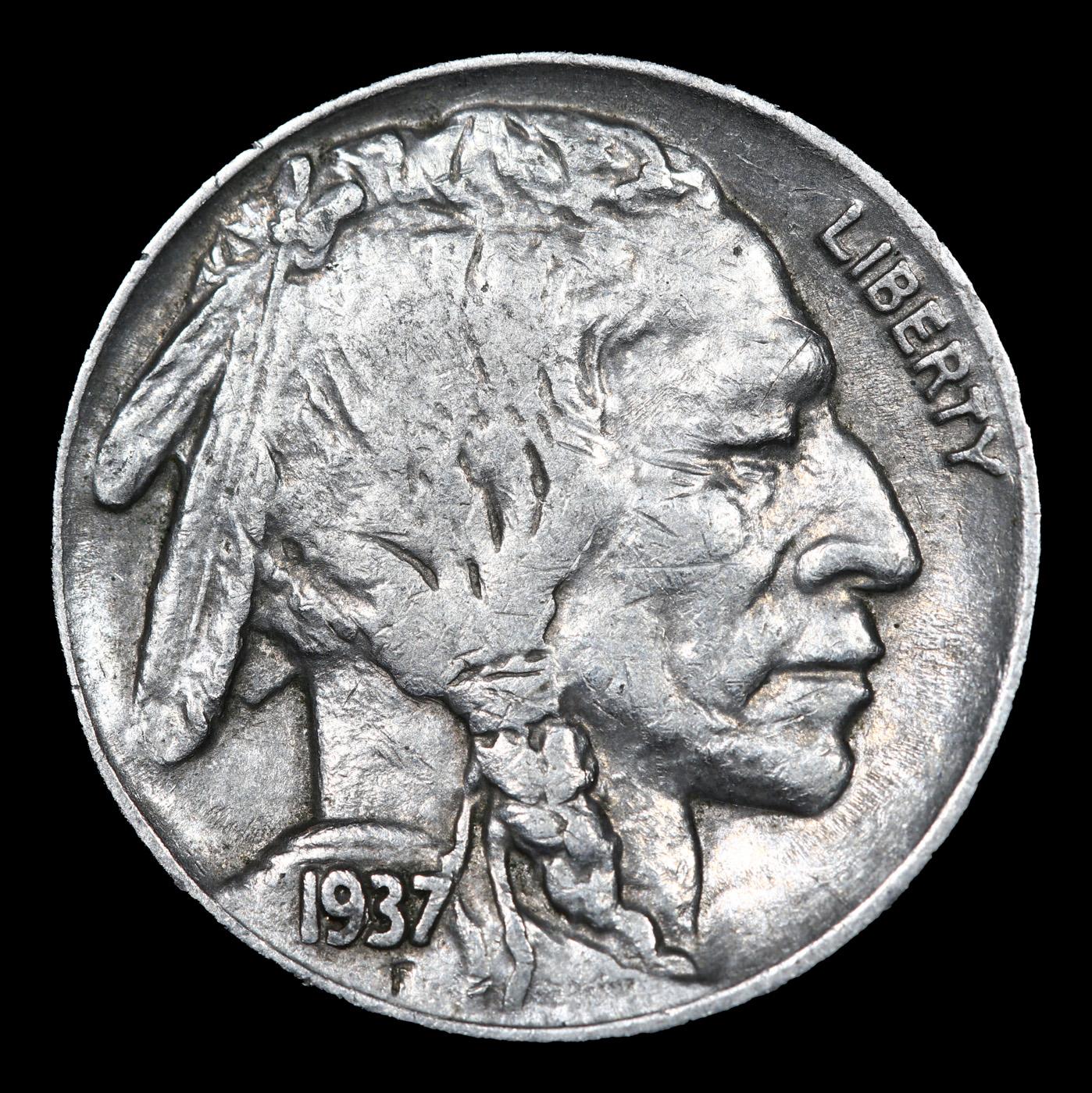 1937-p Buffalo Nickel 5c Grades Select Unc