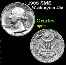 1965 SMS Washington Quarter 25c Grades sp66