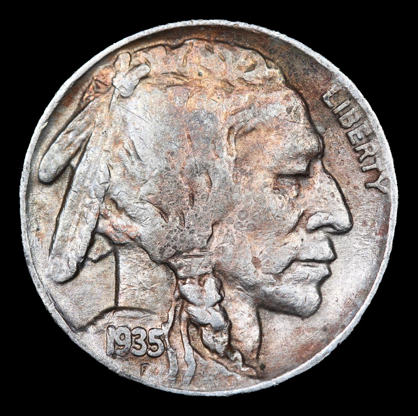 1935-p Buffalo Nickel 5c Grades Choice AU