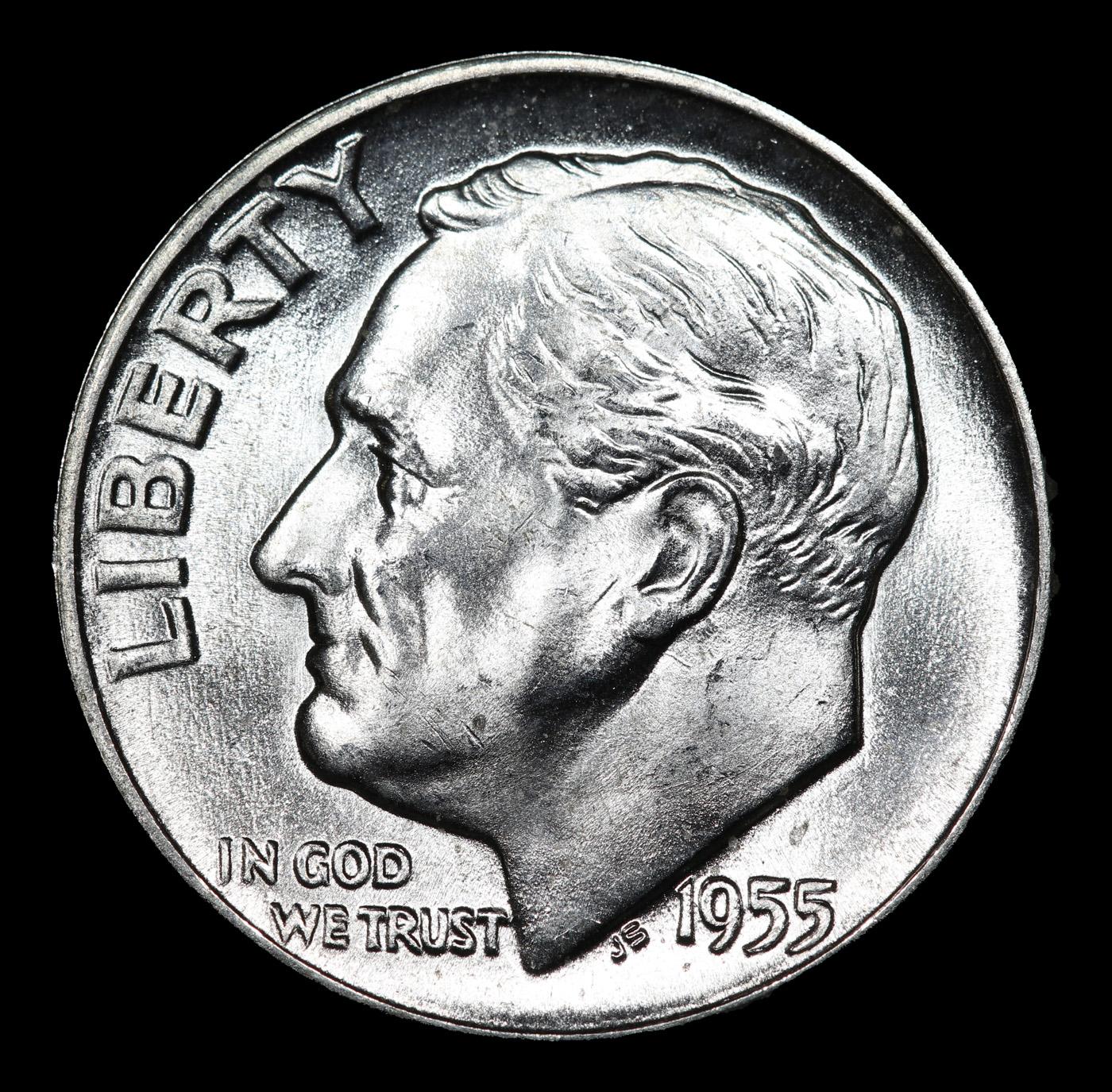 1955-p Roosevelt Dime 10c Grades GEM++ Unc