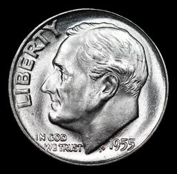 1955-p Roosevelt Dime 10c Grades GEM++ Unc