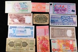 Lot of 25 Different Foreign Notes, A Variety of Countries, Dates, and Denominations!