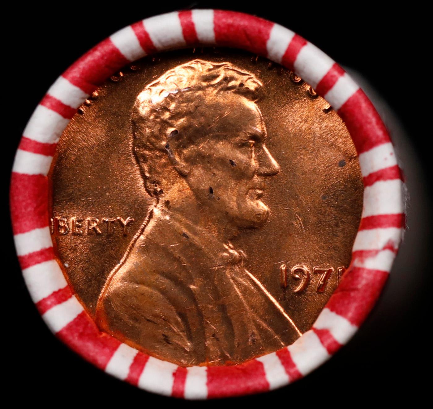 CRAZY Penny Wheel Buy THIS 1971-p solid Red BU Lincoln 1c roll & get 1-10 BU Red rolls FREE WOW