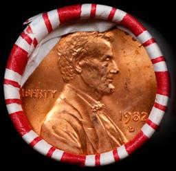 CRAZY Penny Wheel Buy THIS 1982-d solid Red BU Lincoln 1c roll & get 1-10 BU Red rolls FREE WOW