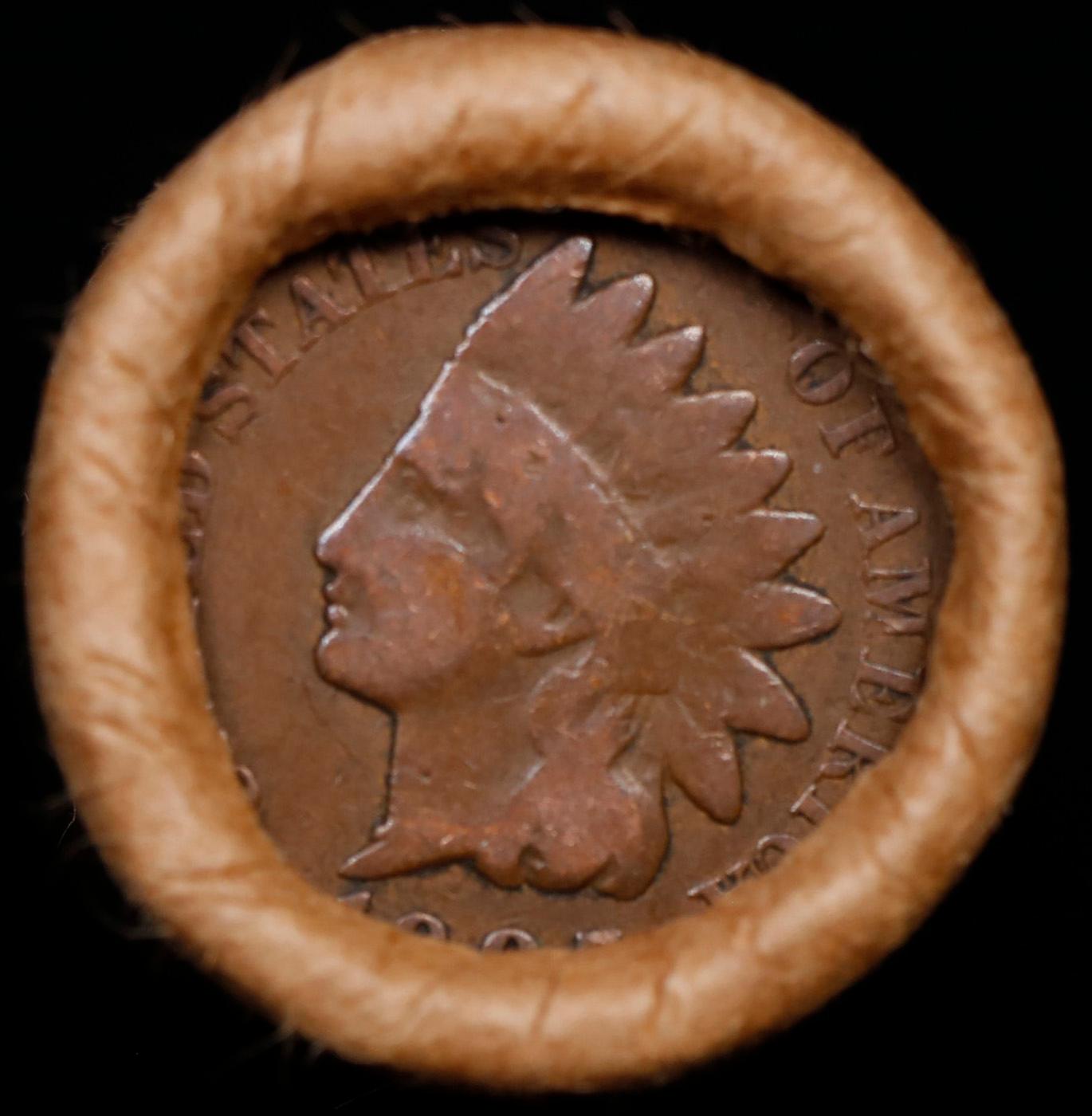 Lincoln Wheat Cent 1c Mixed Roll Orig Brandt McDonalds Wrapper, 1916-d end, 1905 Indian other end