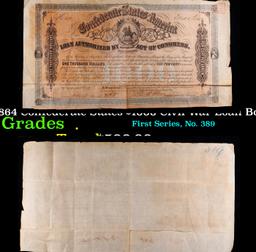 1864 Confederate States $1000 Civil War Loan Bond Grades