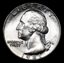 1981-d Washington Quarter 25c Grades GEM++ Unc