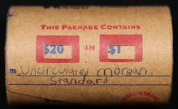 Wow! Covered End Roll! Marked "Unc Morgan Standard"! X20 Coins Inside! (FC)
