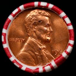 1-10 FREE BU RED Penny rolls with win of this 1964-d SOLID RED BU Lincoln 1c roll incredibly FUN whe