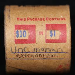 *Uncovered Hoard* - Covered End Roll - Marked "Unc Morgan Extraordinary" - Weight shows x10 Coins (F