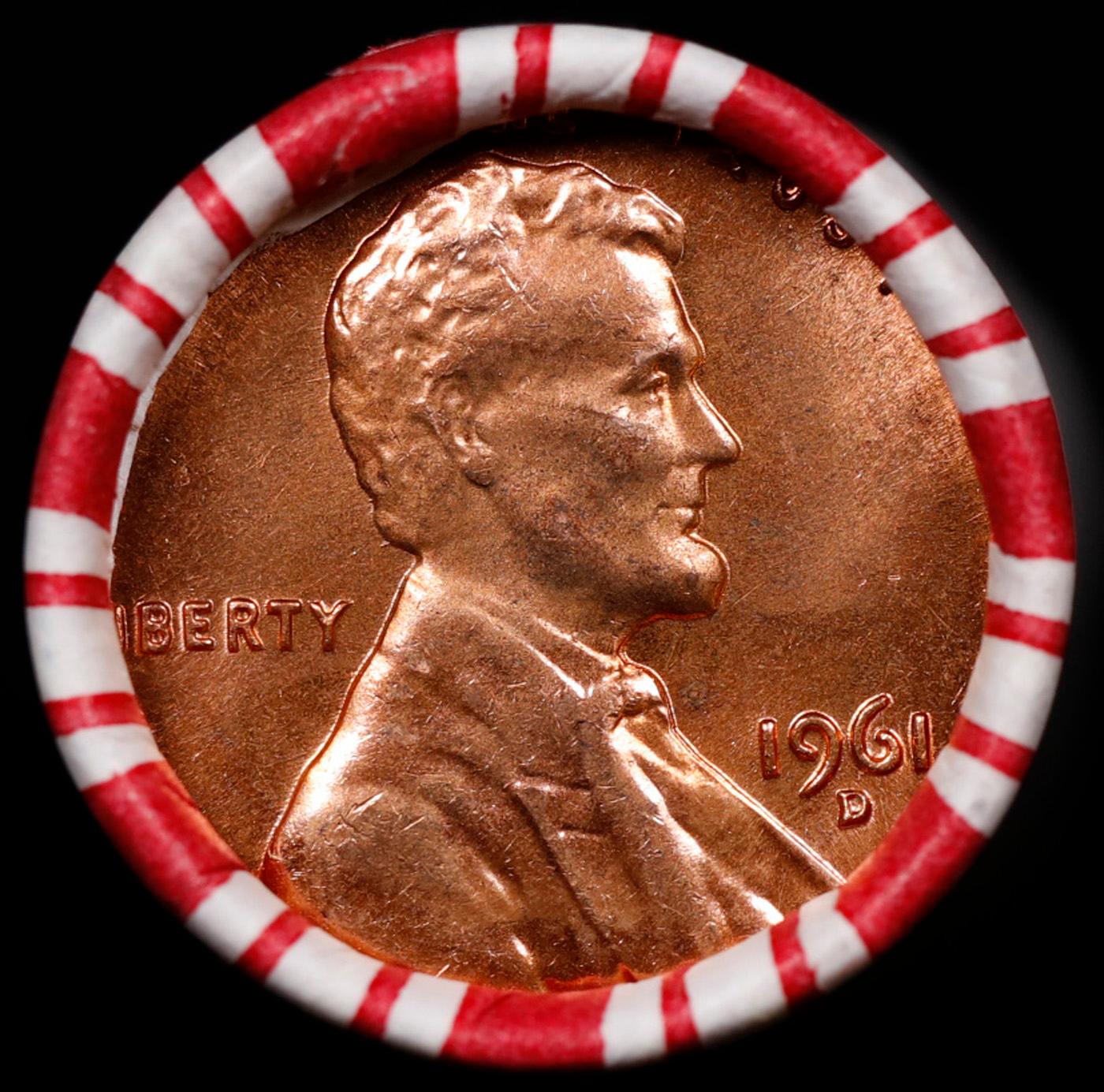 CRAZY Penny Wheel Buy THIS 1961-d solid Red BU Lincoln 1c roll & get 1-10 BU Red rolls FREE WOW