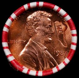 CRAZY Penny Wheel Buy THIS 1987-p solid Red BU Lincoln 1c roll & get 1-10 BU Red rolls FREE WOW