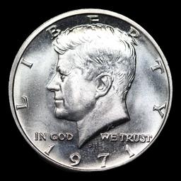 1971-d Kennedy Half Dollar 50c Grades GEM++ Unc