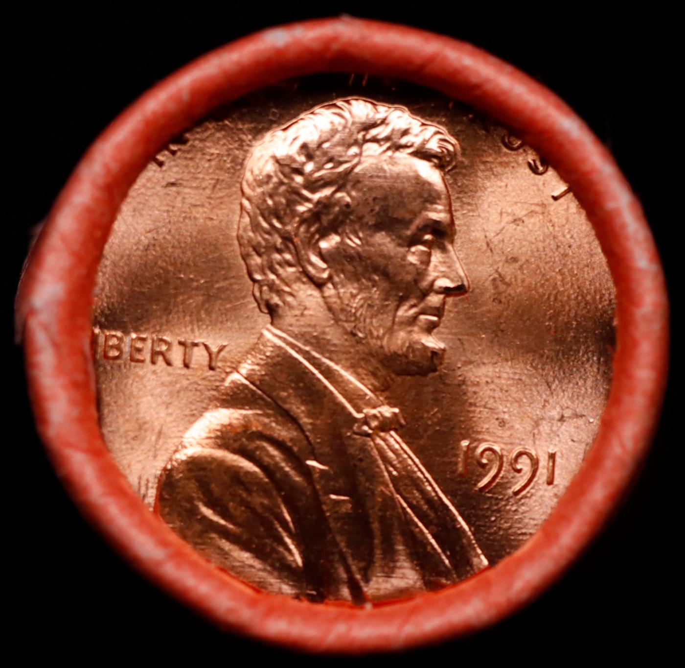 CRAZY Penny Wheel Buy THIS 1991-p solid Red BU Lincoln 1c roll & get 1-10 BU Red rolls FREE WOW