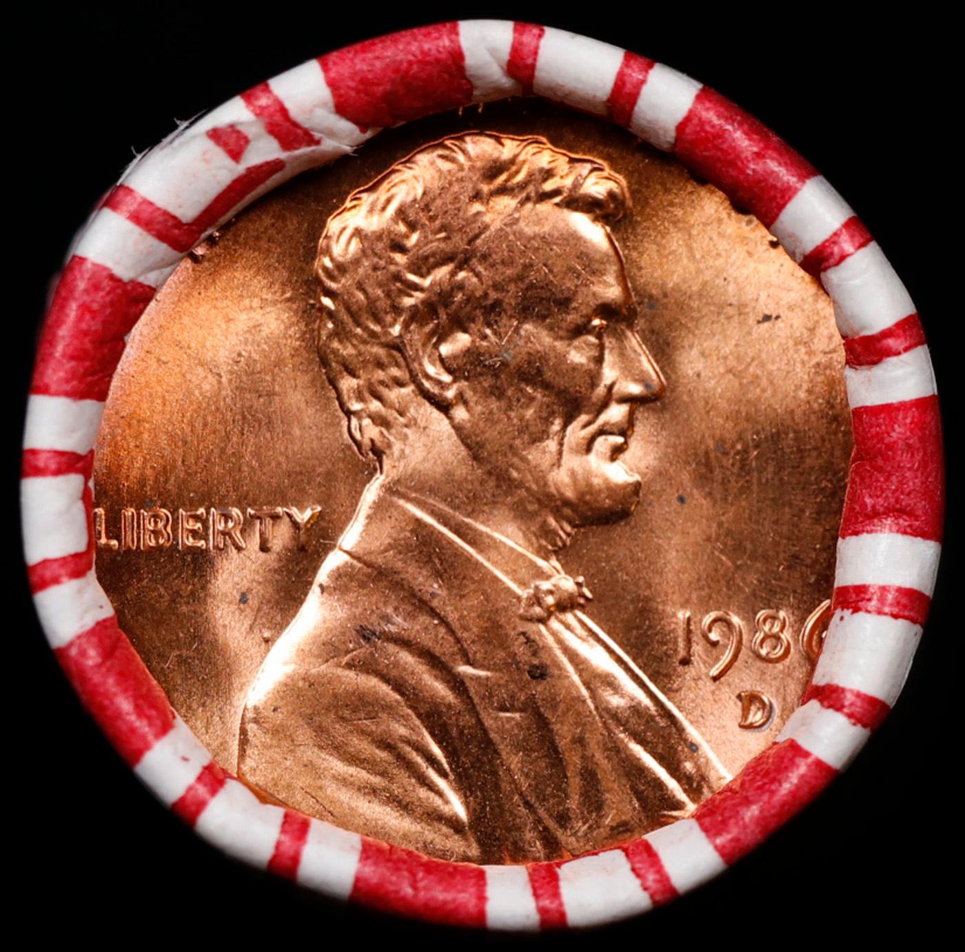 CRAZY Penny Wheel Buy THIS 1986-d solid Red BU Lincoln 1c roll & get 1-10 BU Red rolls FREE WOW