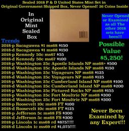 Sealed 2018 United States Mint Set in Original Government Shipped Box, Never Opened! 20 Coins Inside