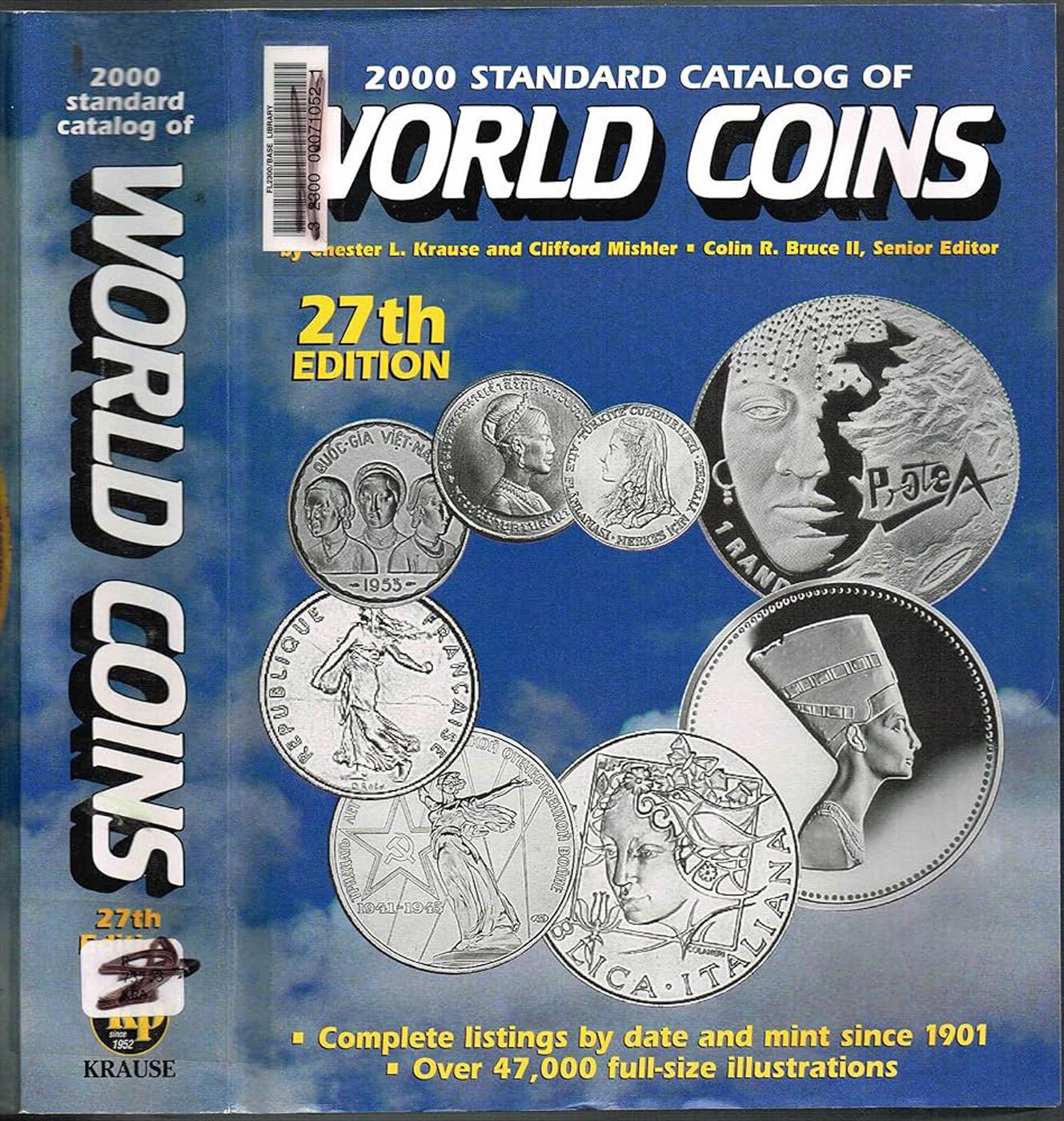 2000 Standard Catalog of World Coins, 27th Edition 1901-2000 By Krause & Mishler