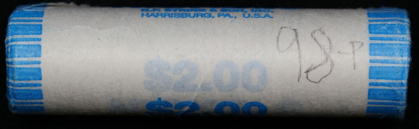 BU Shotgun Jefferson 5c roll, 1998-p 40 pcs N.F. String & Son $2 Nickel Wrapper