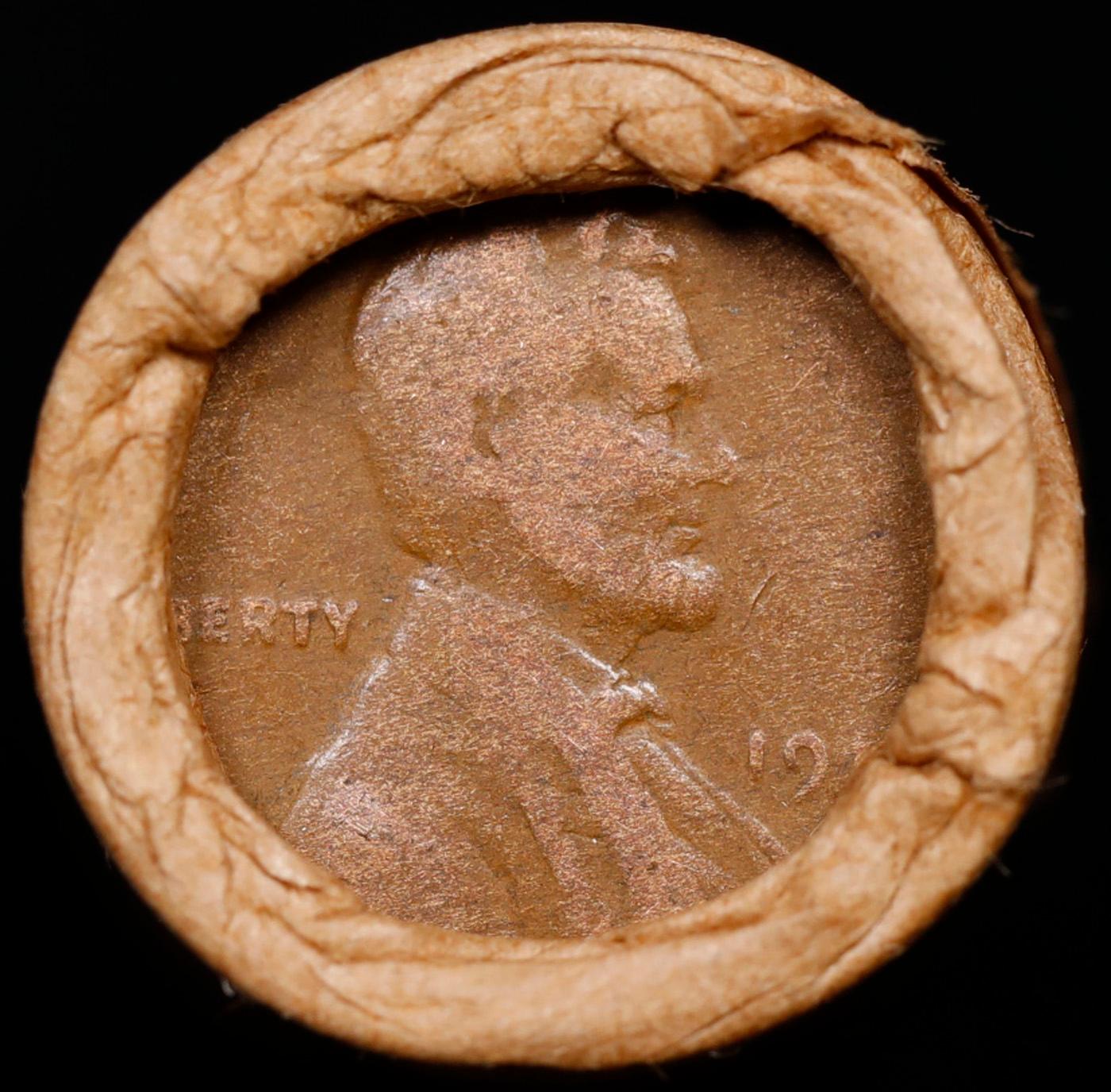 Lincoln Wheat Cent 1c Mixed Roll Orig Brandt McDonalds Wrapper, 1919-s end, 1896 Indian other end