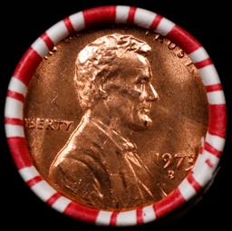 1-10 FREE BU RED Penny rolls with win of this 1973-d SOLID RED BU Lincoln 1c roll incredibly FUN whe