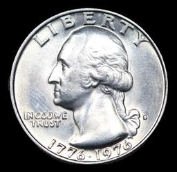 1776-1976-d Washington Quarter 25c Grades GEM+ Unc