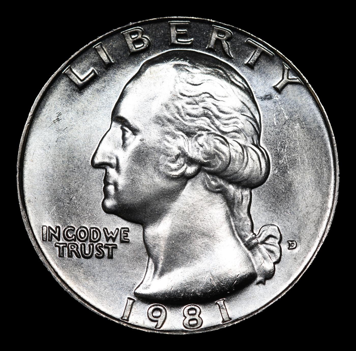 1981-d Washington Quarter 25c Grades GEM++ Unc