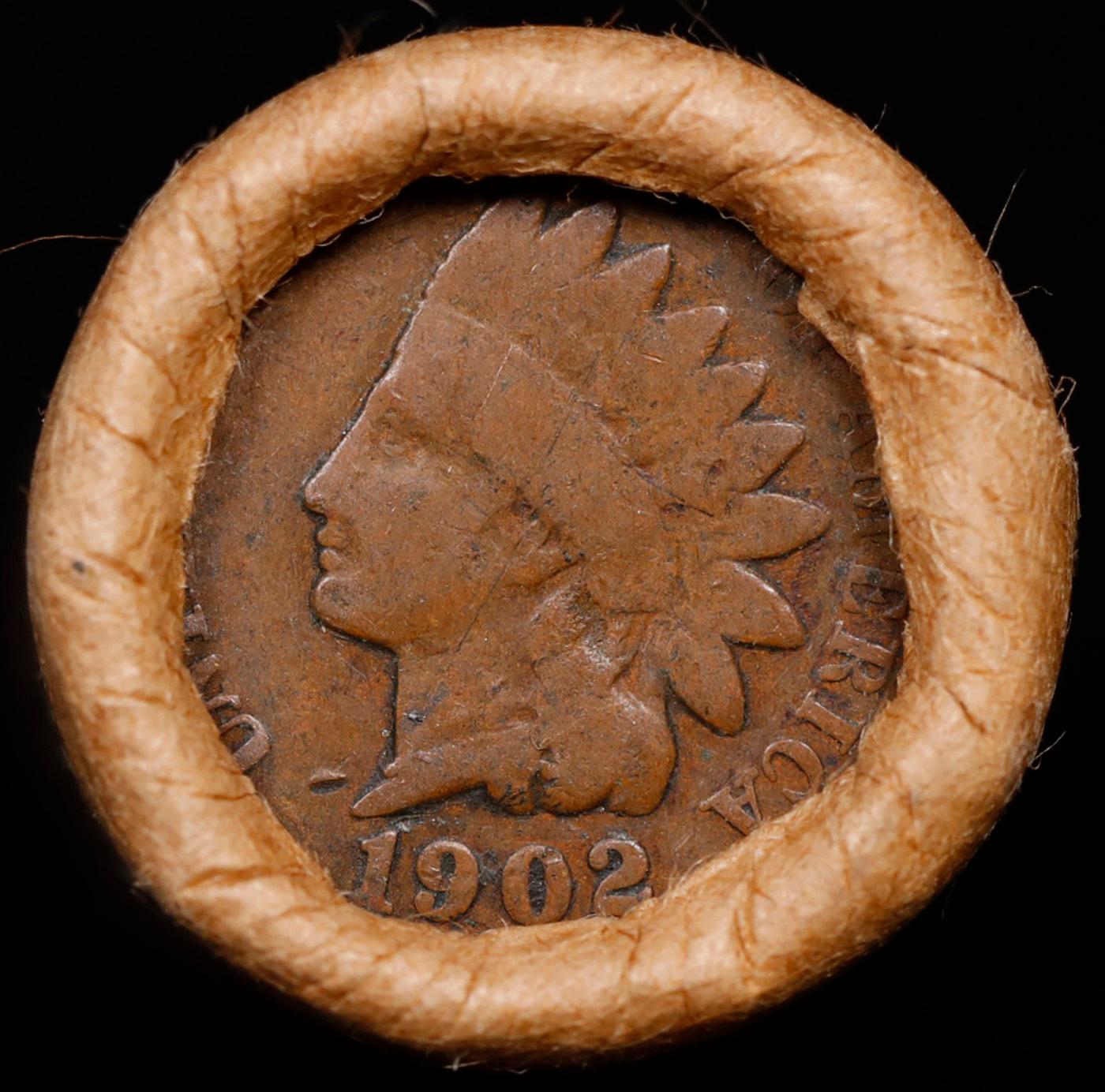 Lincoln Wheat Cent 1c Mixed Roll Orig Brandt McDonalds Wrapper, 1919-d end, 1902 Indian other end