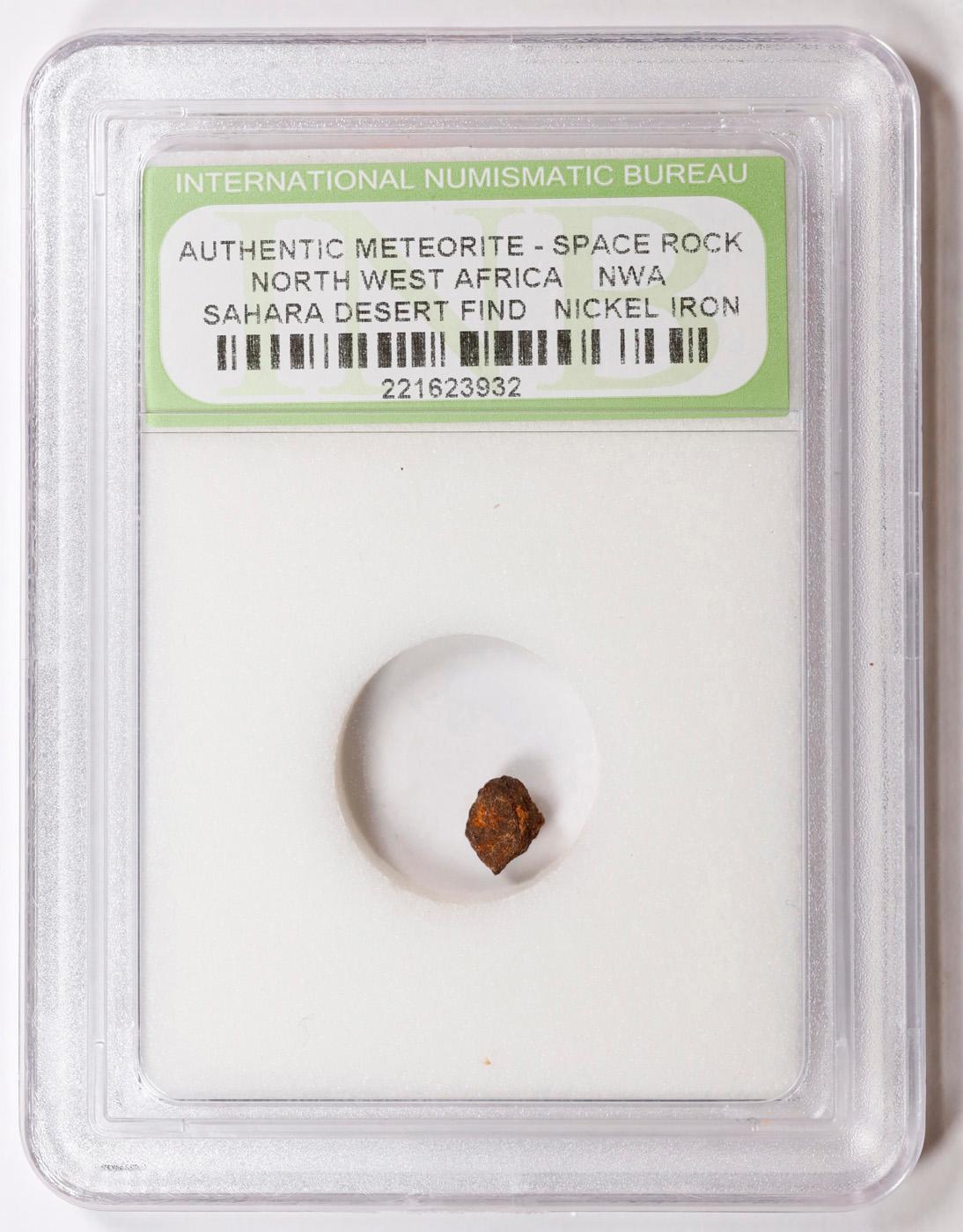 Authentic Meteorite Space Rock North West Africa, Sahara Desert Find Graded By INB