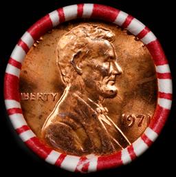 1-10 FREE BU RED Penny rolls with win of this 1971-p SOLID RED BU Lincoln 1c roll incredibly FUN whe
