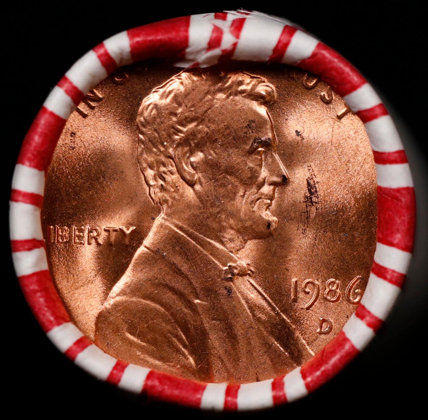 CRAZY Penny Wheel Buy THIS 1986-d solid Red BU Lincoln 1c roll & get 1-10 BU Red rolls FREE WOW