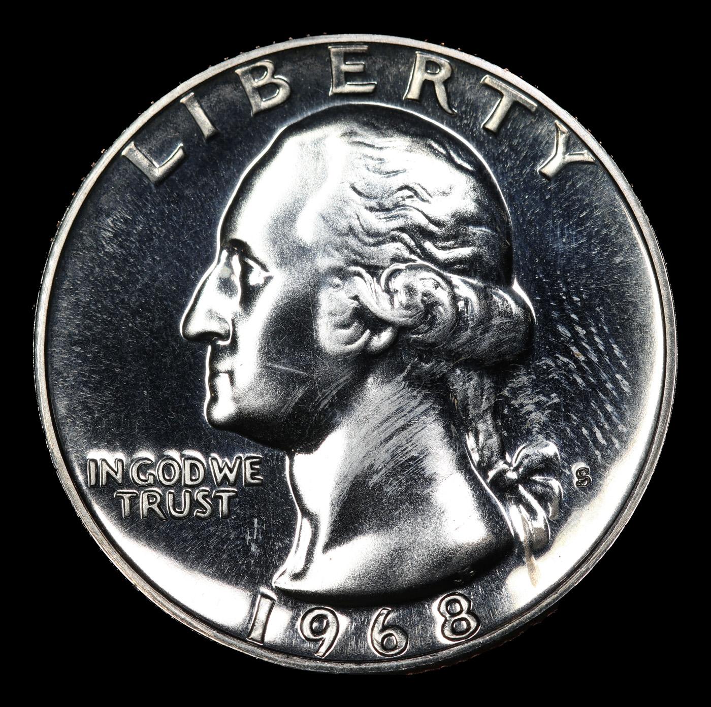 Proof 1968-s Washington Quarter 25c Grades GEM++ Proof