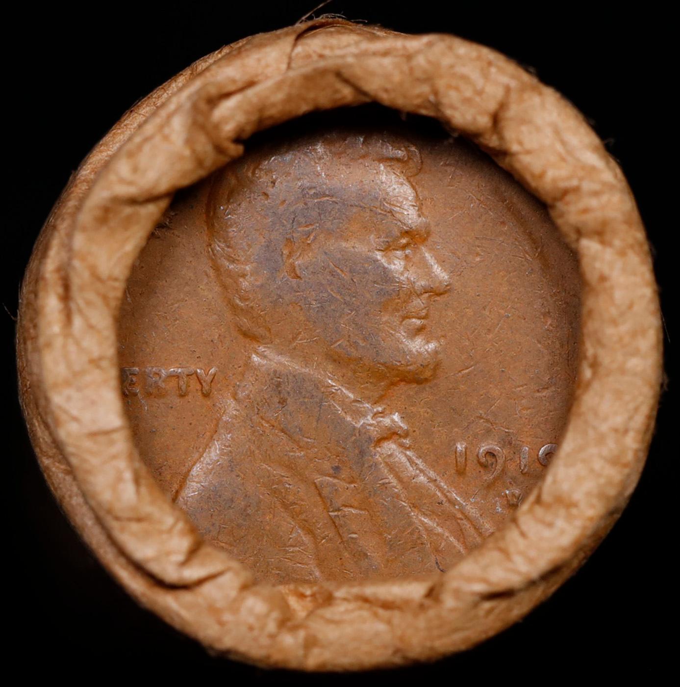 Lincoln Wheat Cent 1c Mixed Roll Orig Brandt McDonalds Wrapper, 1919-d end, 1907 Indian other end