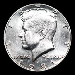 1981-p Kennedy Half Dollar 50c Grades GEM++ Unc