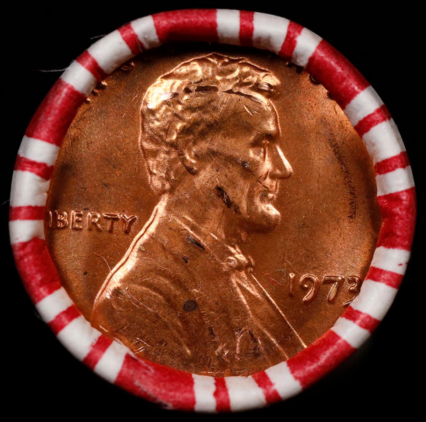 CRAZY Penny Wheel Buy THIS 1973-p solid Red BU Lincoln 1c roll & get 1-10 BU Red rolls FREE WOW