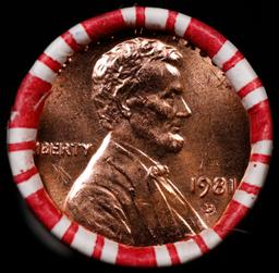 CRAZY Penny Wheel Buy THIS 1981-d solid Red BU Lincoln 1c roll & get 1-10 BU Red rolls FREE WOW