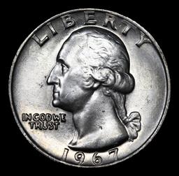 1967-p Washington Quarter 25c Grades GEM++ Unc