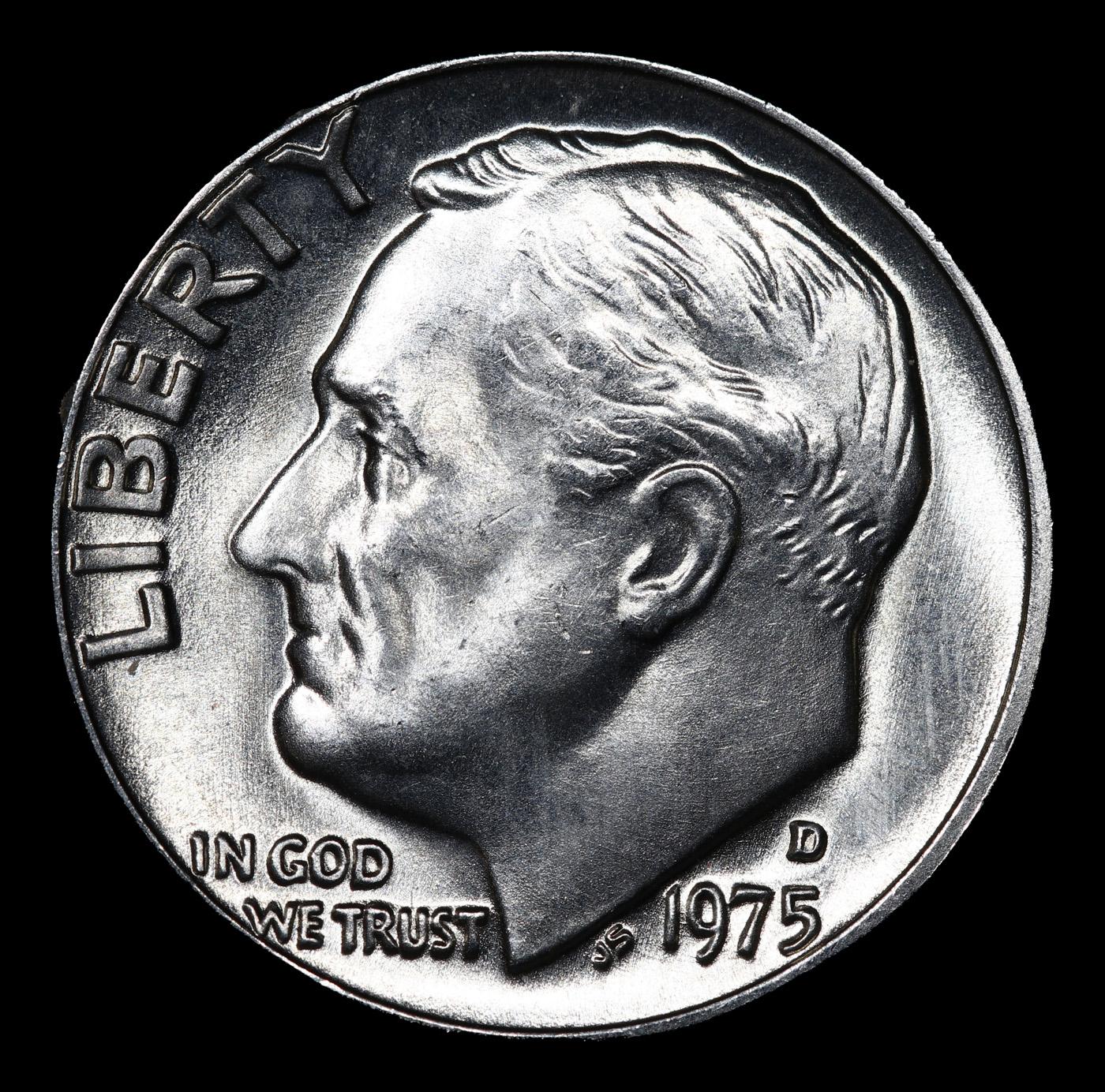 1975-d Roosevelt Dime 10c Grades GEM++ Unc