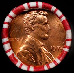 CRAZY Penny Wheel Buy THIS 1974-p solid Red BU Lincoln 1c roll & get 1-10 BU Red rolls FREE WOW