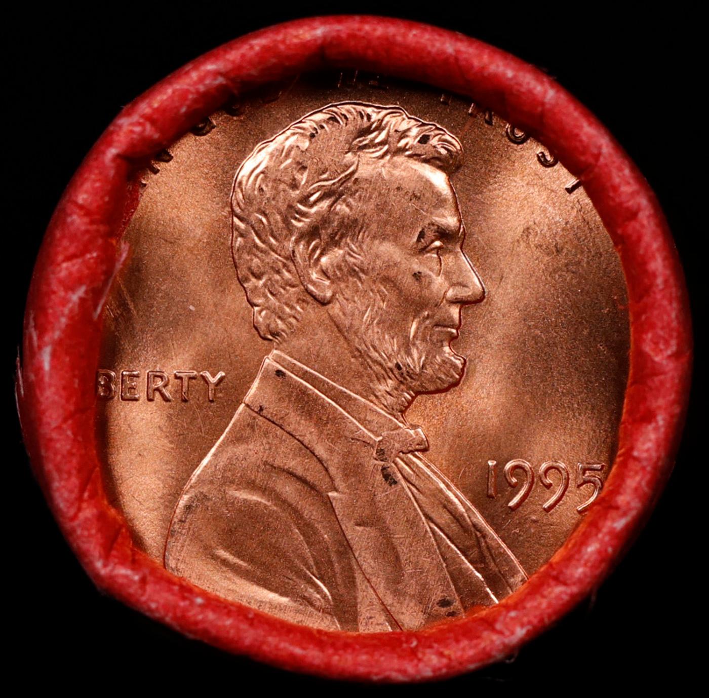 CRAZY Penny Wheel Buy THIS 1995-p solid Red BU Lincoln 1c roll & get 1-10 BU Red rolls FREE WOW