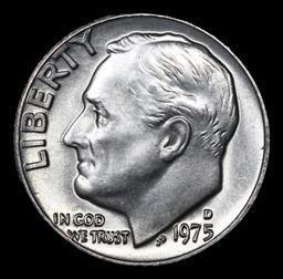 1975-d Roosevelt Dime 10c Grades GEM++ Unc