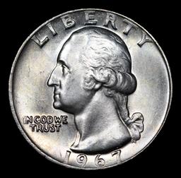 ***Auction Highlight*** 1967-p Washington Quarter Near Top Pop! 25c Graded ms67+ By SEGS (fc)