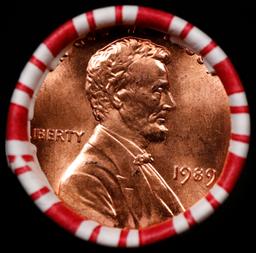 CRAZY Penny Wheel Buy THIS 1989-p solid Red BU Lincoln 1c roll & get 1-10 BU Red rolls FREE WOW