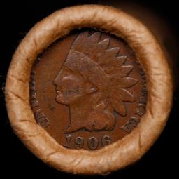 Lincoln Wheat Cent 1c Mixed Roll Orig Brandt McDonalds Wrapper, 1919-d end, 1906 Indian other end