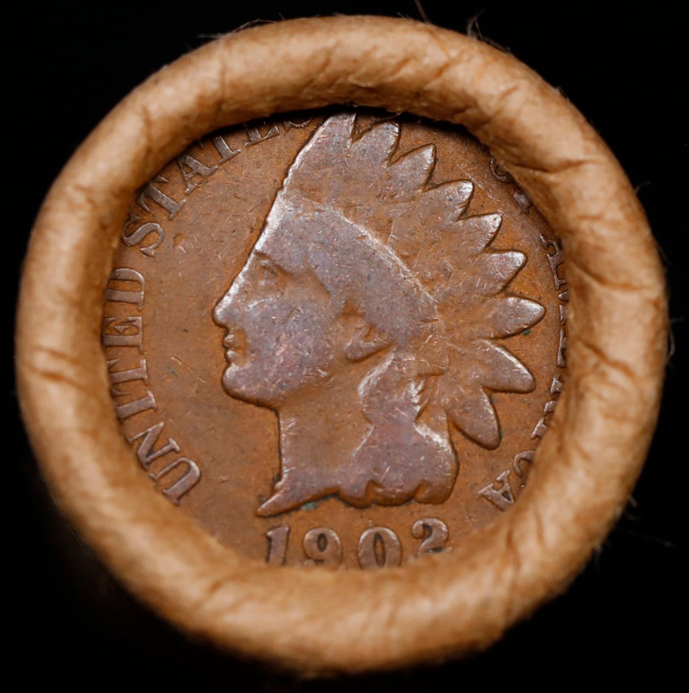 Lincoln Wheat Cent 1c Mixed Roll Orig Brandt McDonalds Wrapper, 1917-d end, 1902 Indian other end