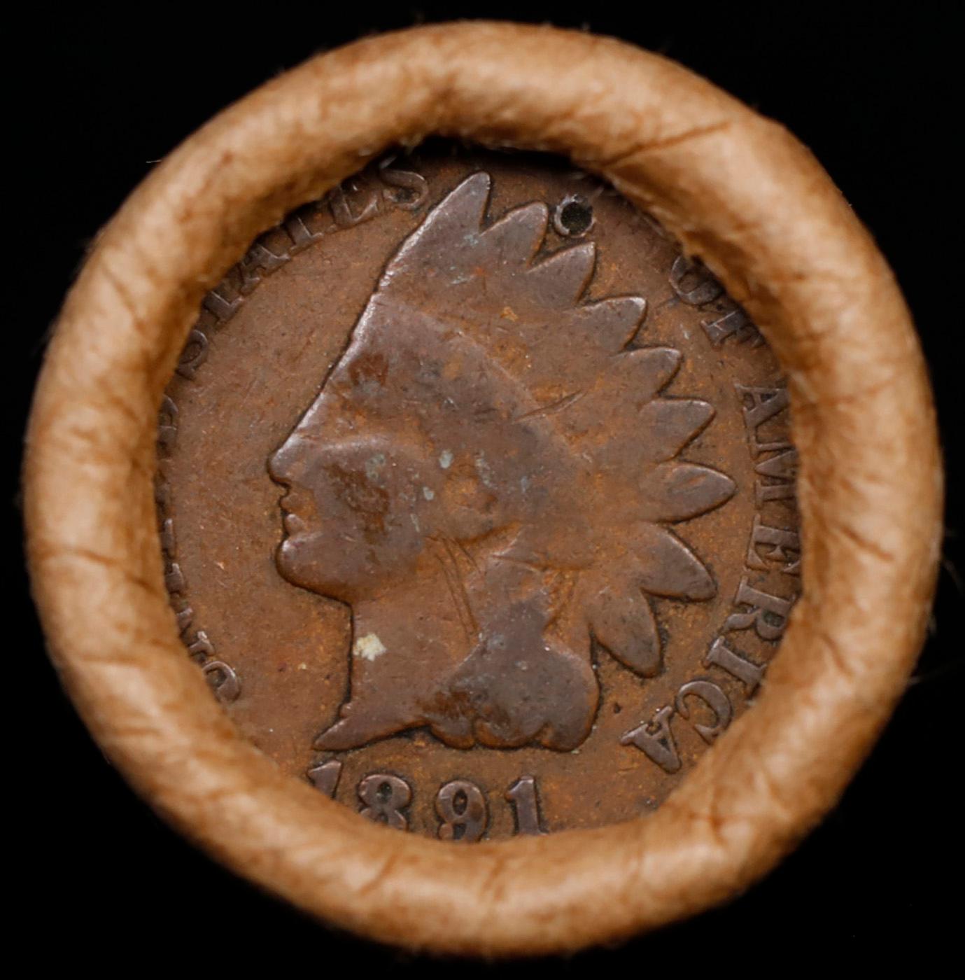 Lincoln Wheat Cent 1c Mixed Roll Orig Brandt McDonalds Wrapper, 1919-d end, 1891 Indian other end