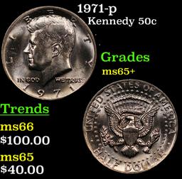 1971-p Kennedy Half Dollar 50c Grades GEM+ Unc