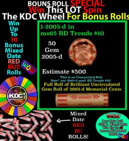 INSANITY The CRAZY Penny Wheel 1000’s won so far, WIN this 2005-d BU RED roll get 1-10 FREE