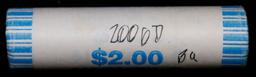 BU Shotgun Jefferson 5c roll, 2000-p 40 pcs Bank $2 Nickel Wrapper OBW
