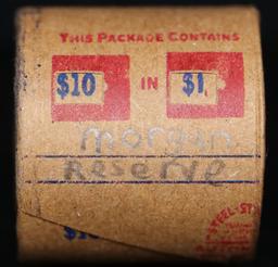 High Value! - Covered End Roll - Marked " Morgan Reserve" - Weight shows x10 Coins (FC)